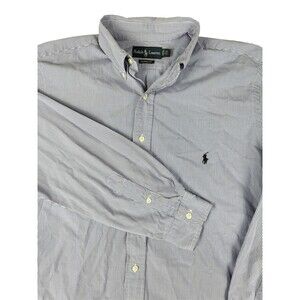 Polo Ralph Lauren Classic Fit Men’s LT Blue White Gingham Button Down Shirt LS